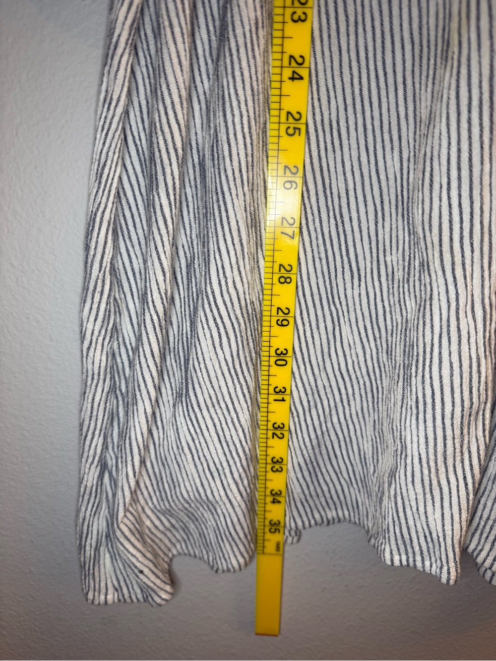 J. Jill Cream and Navy Striped Top with Embroidered Neckline - Picture 9 of 11